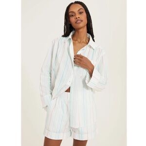 Something Navy Striped Pajama Set, L